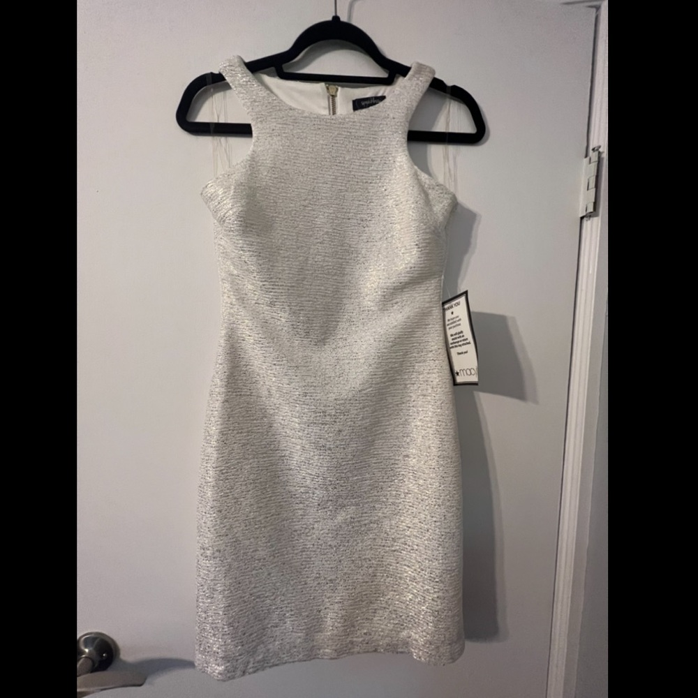 Brand new white shiney dress